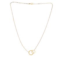 Dieci 10K Electroform Forzatina Chain Double Circle Pendant Necklace