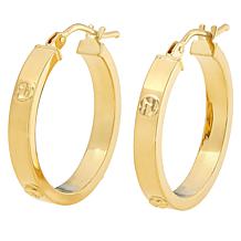 Dieci 10K Gold Electroform Diamond-Cut Accent Hoop Earrings