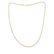 Dieci 18" 10K Gold 1.85mm Glitter Rope Chain Necklace