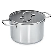 DiNA Helix 18/10 Stainless Steel 10" Stockpot 7qt., Glass Lid