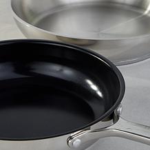 DiNA Helix 18/10 Stainless Steel 3pc Frying Pan Set