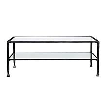 Dina Metal/Glass Rectangular Cocktail Table - Black