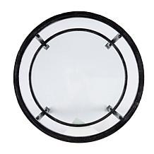 Dina Metal/Glass Round End Table - Black