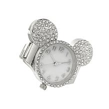 Disney Mickey Mouse Expansion Band Crystal Ears Ring Watch 