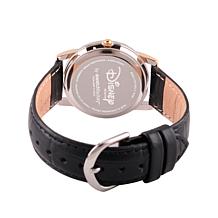 Disney Mickey Mouse Womens Cardiff Alloy Watch w/ Black Leather Strap