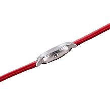 Disney Mickey Mouse Women's Silver Cardiff Watch w/ Red Leather Strap