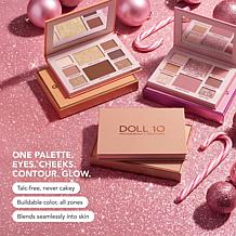 Doll 10 Wake Up and Glow Face and Eye Palette Trio with Brush