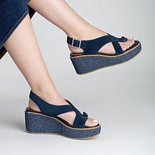 Donald Pliner Alanee Leather/Suede Wedge Sandal