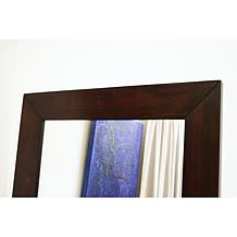 Doniea Dark Brown Wood Frame Modern Mirror - Rectangle