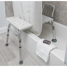 Drive Medical Splash Defense Transfer Bench w Curtain Guard Protection