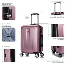 DUKAP Crypto Lightweight Hardside Spinner 20" Carry-On