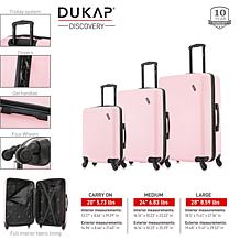 DUKAP Discovery Lightweight Hardside Spinner 3 Piece Set