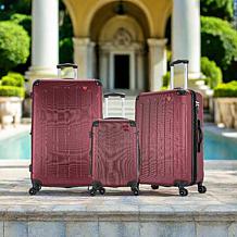 DUKAP Intely Smart 3-Piece Hardside Spinner Luggage Set with TSA Lock