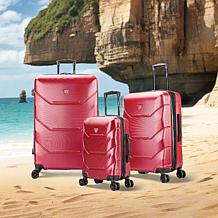 DUKAP Zonix 3-Piece Hardside Expandable Spinner Luggage Set