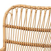 Earvin Natural Rattan Armchair with Angled Legs