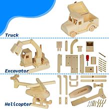 Easy Playhouse 3PC Wood Building Toy Kit