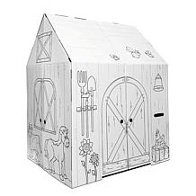 Easy Playhouse Barn Kids Art and Craft Cardboard Fort