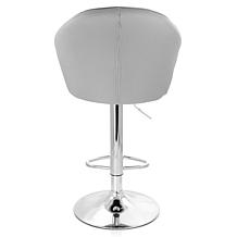 Elama 2-Piece Shell Back Faux Leather Adjustable Bar Stool with Base