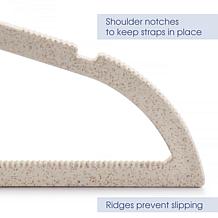 Elama Home 20-Piece Biodegradable Coat Hangers in Wheat