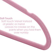 Elama Home Flocked Velvet Clothes Hangers w/ Swivel Hooks 100Pk, Pink