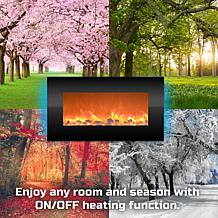 Electric Fireplace- Wall Mount with 13 Backlight Colors 31 quot; (B...