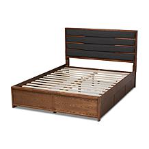 Elin Fabric Upholstered Wood Queen Size Platform Storage Bed