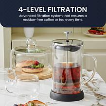 Elite Cuisine 4-Cup French Press Glass Coffee Maker