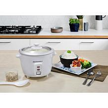 Elite Cuisine 6-Cup Rice Cooker with Glass Lid ERC-003