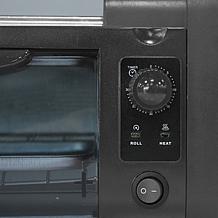 Elite Cuisine Black Hot Dog Roller and Toaster Oven