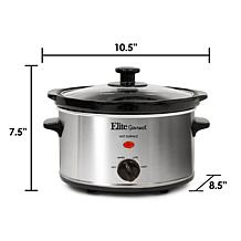 Elite Gourmet 2-Quart Oval Slow Cooker