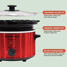 Elite Gourmet 2-Quart Oval Slow Cooker