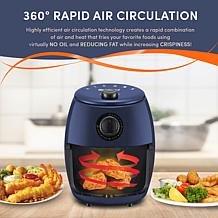 Elite Gourmet 2.1-qt Hot Oil-free Air Fryer - Blue Green