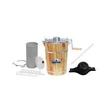 Elite Gourmet 6-Qt. Old Fashioned Pine Bucket Electric Ice Cream Maker