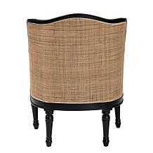 Elizette Traditional French Accent Chair with Rattan Accents