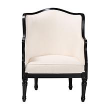 Elizette Traditional French Accent Chair with Rattan Accents