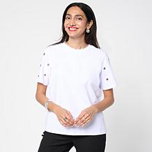 Elle Get the Look Grommet Tee