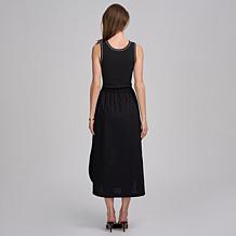 Elle Get the Look Mixed Media Dress With Contrast