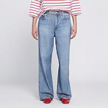 ELLE Get the Look Printed Denim Sweat Pants