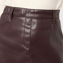 Elle Live Get the Look Pull-On Faux Leather Skirt