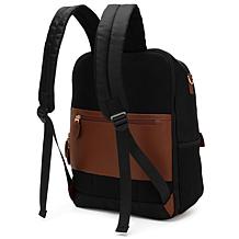 ELLE Luxe Journey 18L Twill and Vegan Leather Backpack