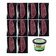 Emeril Lagasse 10-count 6 oz. Black Angus Sirloin Steak with Butter