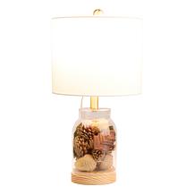 Emryn House 21" Fillable Glass Table Lamp w/LED Bulb