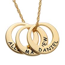 Engraved Name 3-Disc Necklace