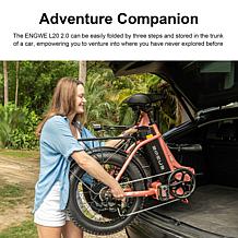 Engwe by Z-Edge Folding 750W Low-Step E-Bike w/Pedal Assist & Extras