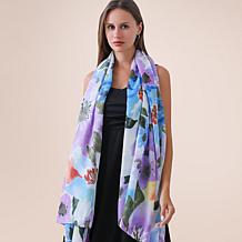 Essentials Lightweight Cotton Floral Scarf by Youzey