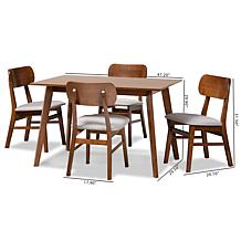 Euclid Fabric Upholstered 5-Piece Dining Set