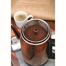 Euro Cuisine Electric Percolator - 8-cup in Copper Finish