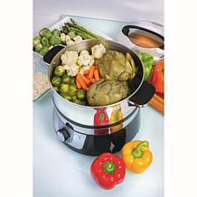 Euro Cuisine Electric Stainless Steel Food Steamer - Black