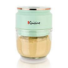 Euro Cuisine Mini Cordless Chopper with USB Cord & Glass Bowl, Green
