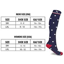 Extreme Fit Mismatched Flag Knee High Compression Socks